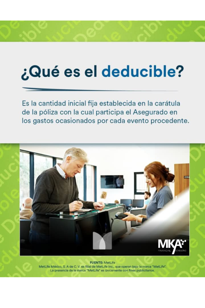 Persona pagando un deducible