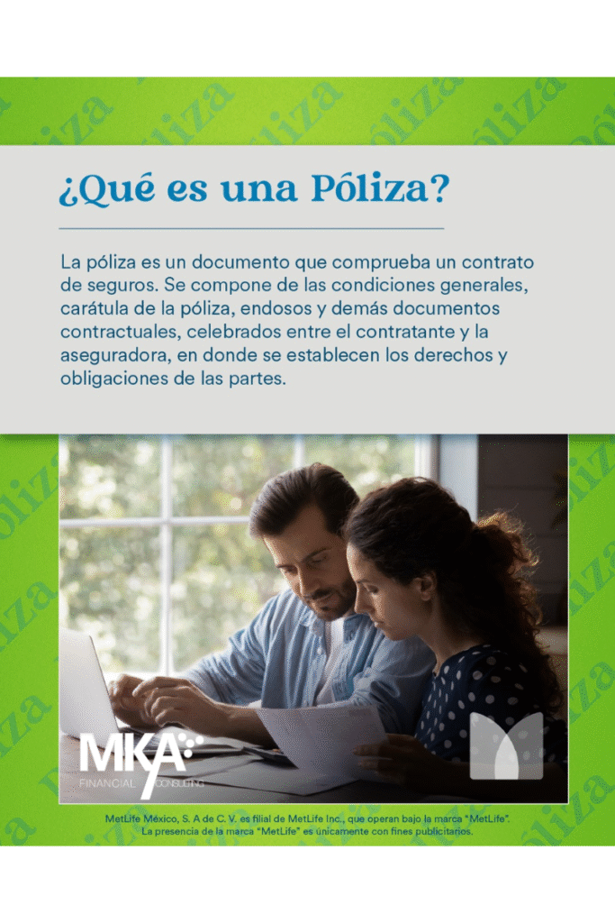 Dos personas revisando cómo entender una póliza y descubrir sus partes o secciones.